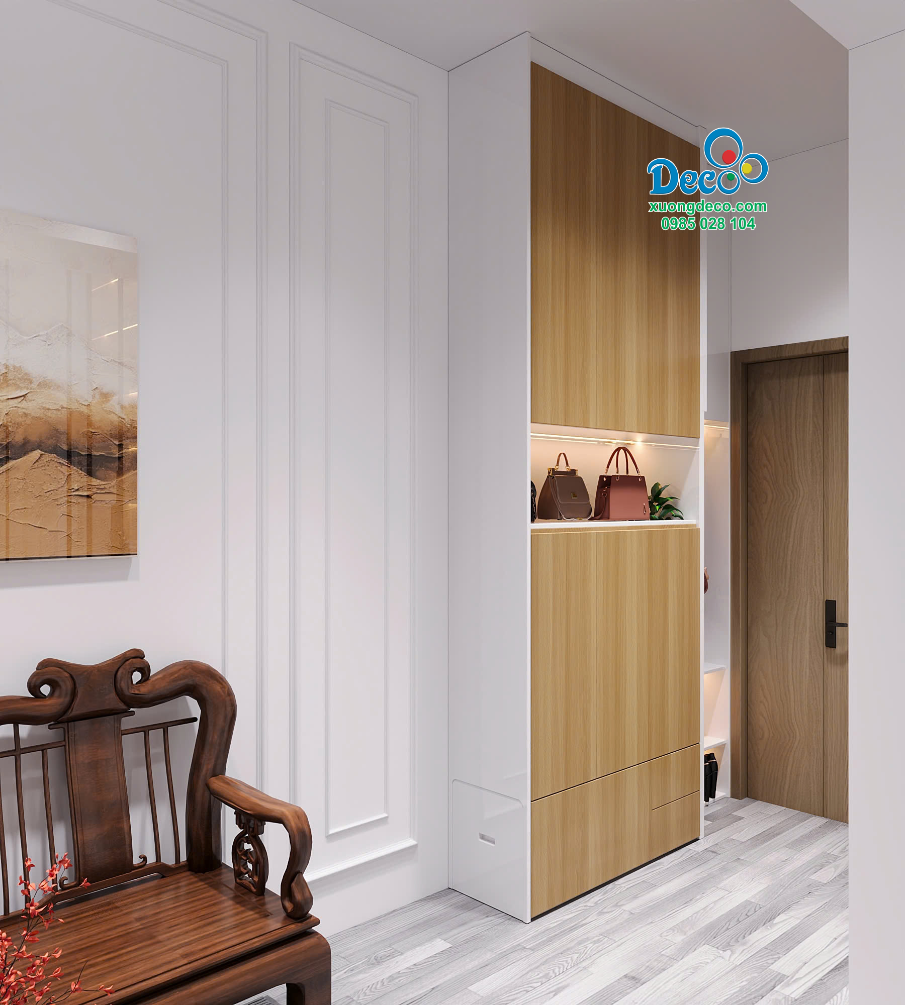 Thiết kế tủ giày hiện đại