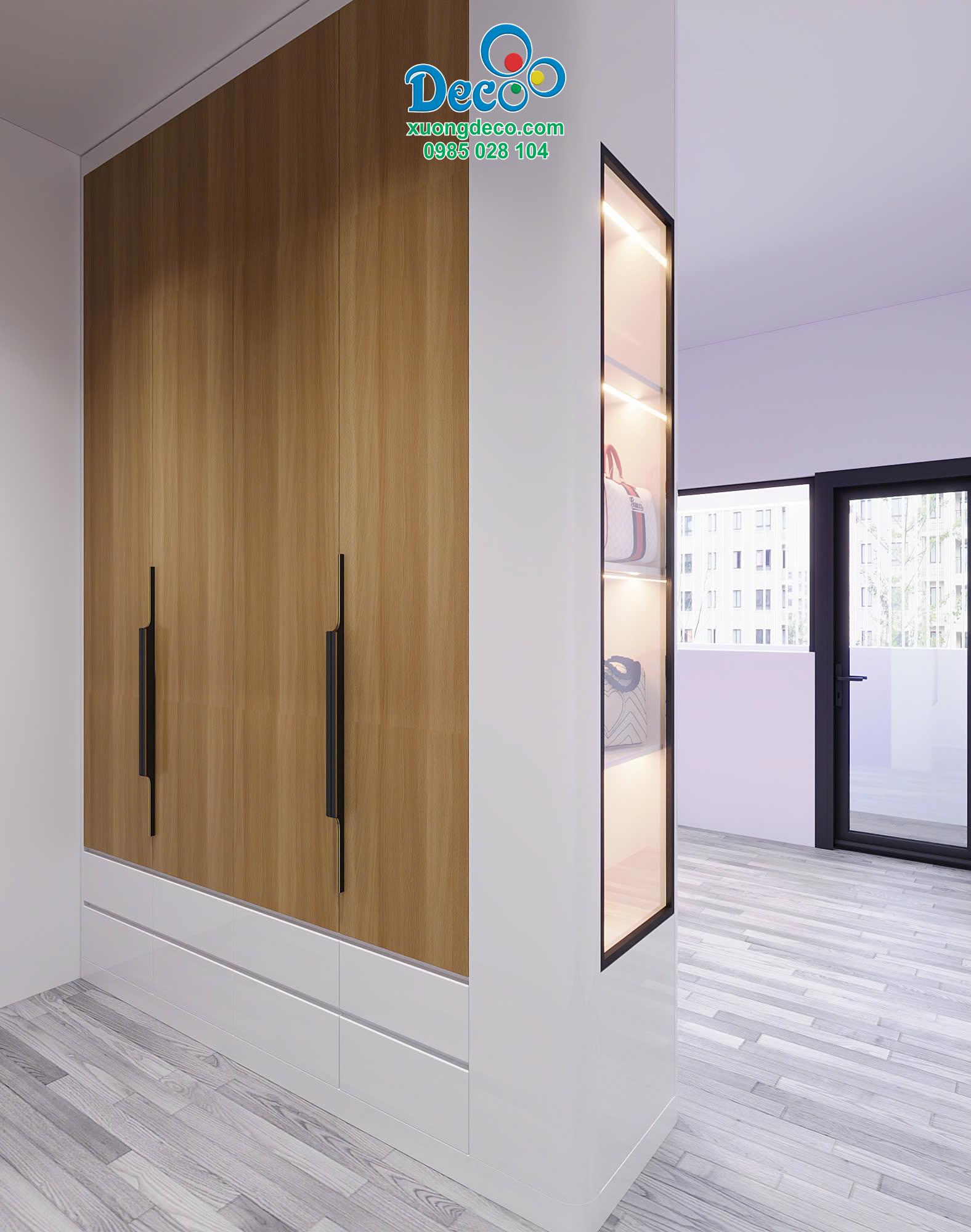 Tủ quần áo kịch trần Deco DTA135