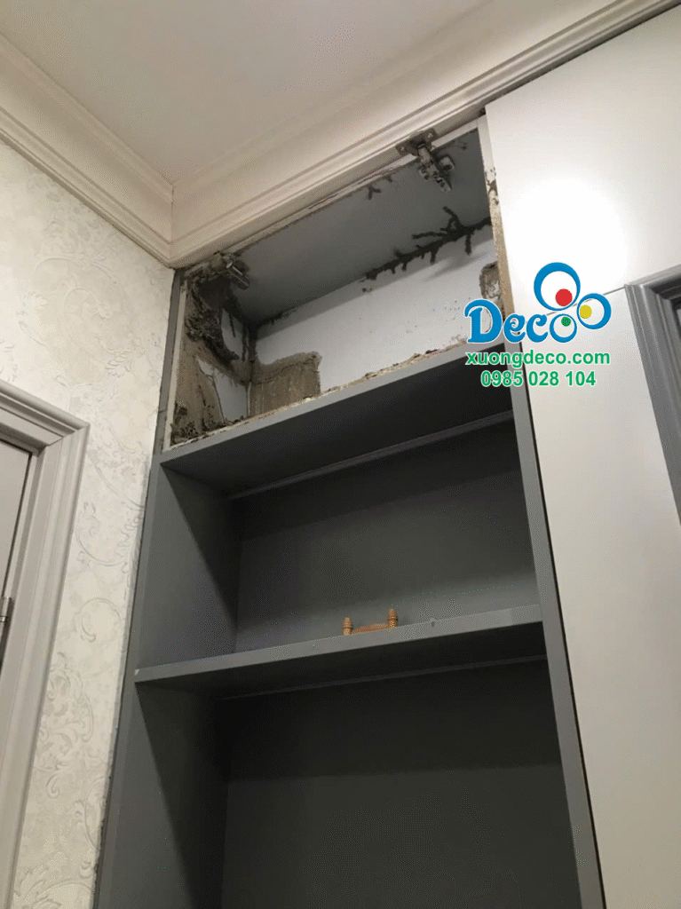 Tủ gỗ bị mối mọt ăn