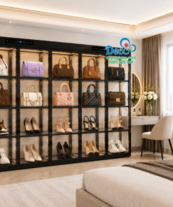 Tủ nhôm kính 4 bề Luxury Deco TTLX40