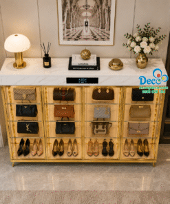 Tủ nhôm kính 4 bề luxury nâng tầm không gian