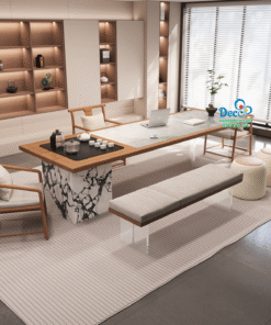 Bàn họp bàn trà tích hợp bếp điện tự động tiện lợi