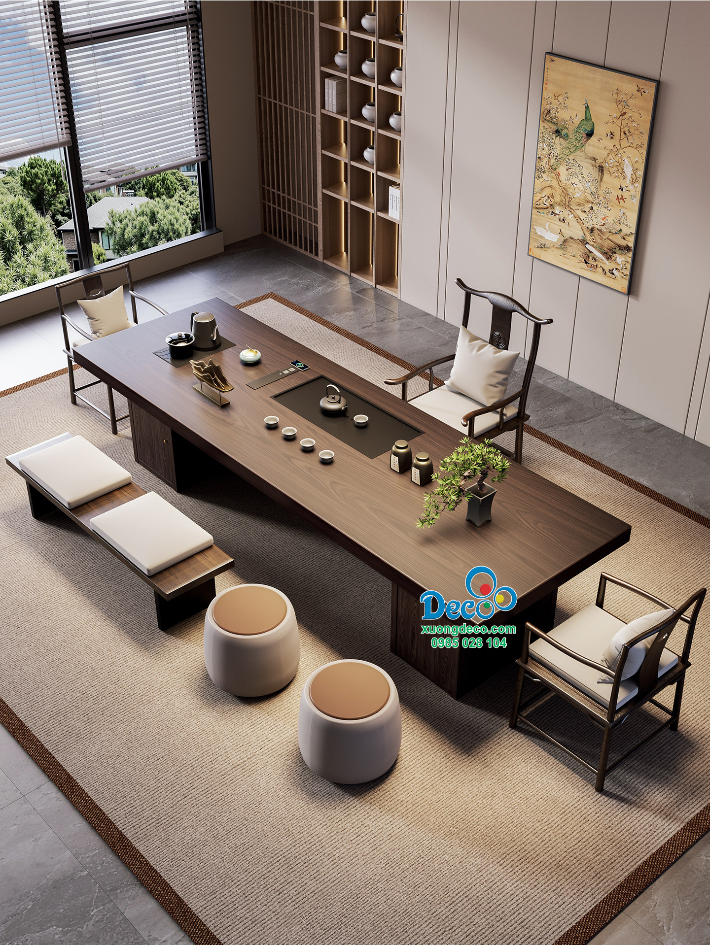 Bàn họp kết hợp bàn trà Deco BHBT28 thiết kế cao cấp