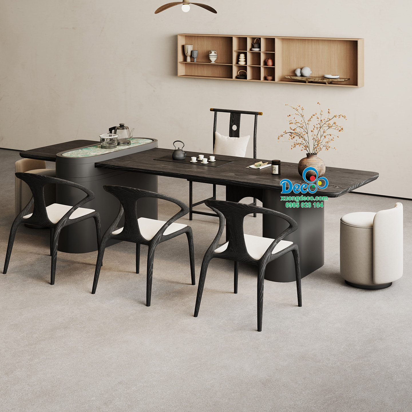 Bàn họp kết hợp bàn trà Deco