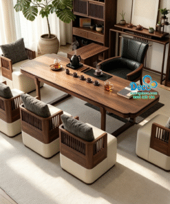 Bàn họp kết hợp bàn trà cao cấp Deco BHBT01