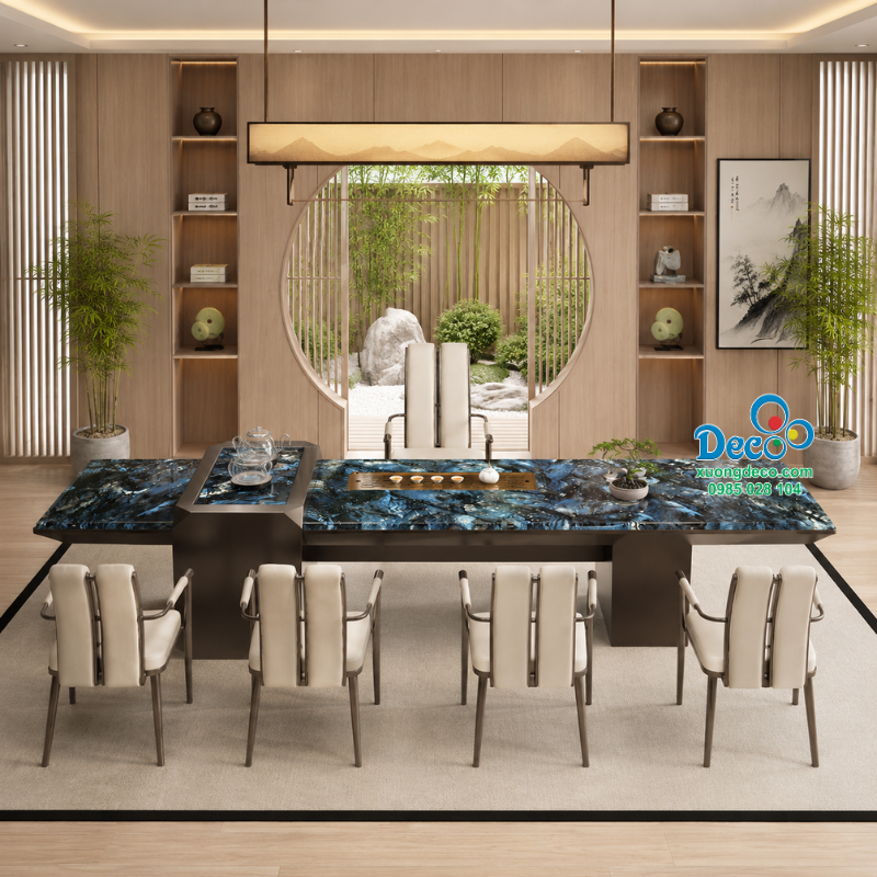 Bàn họp kết hợp bàn trà cao cấp Deco BHBT04