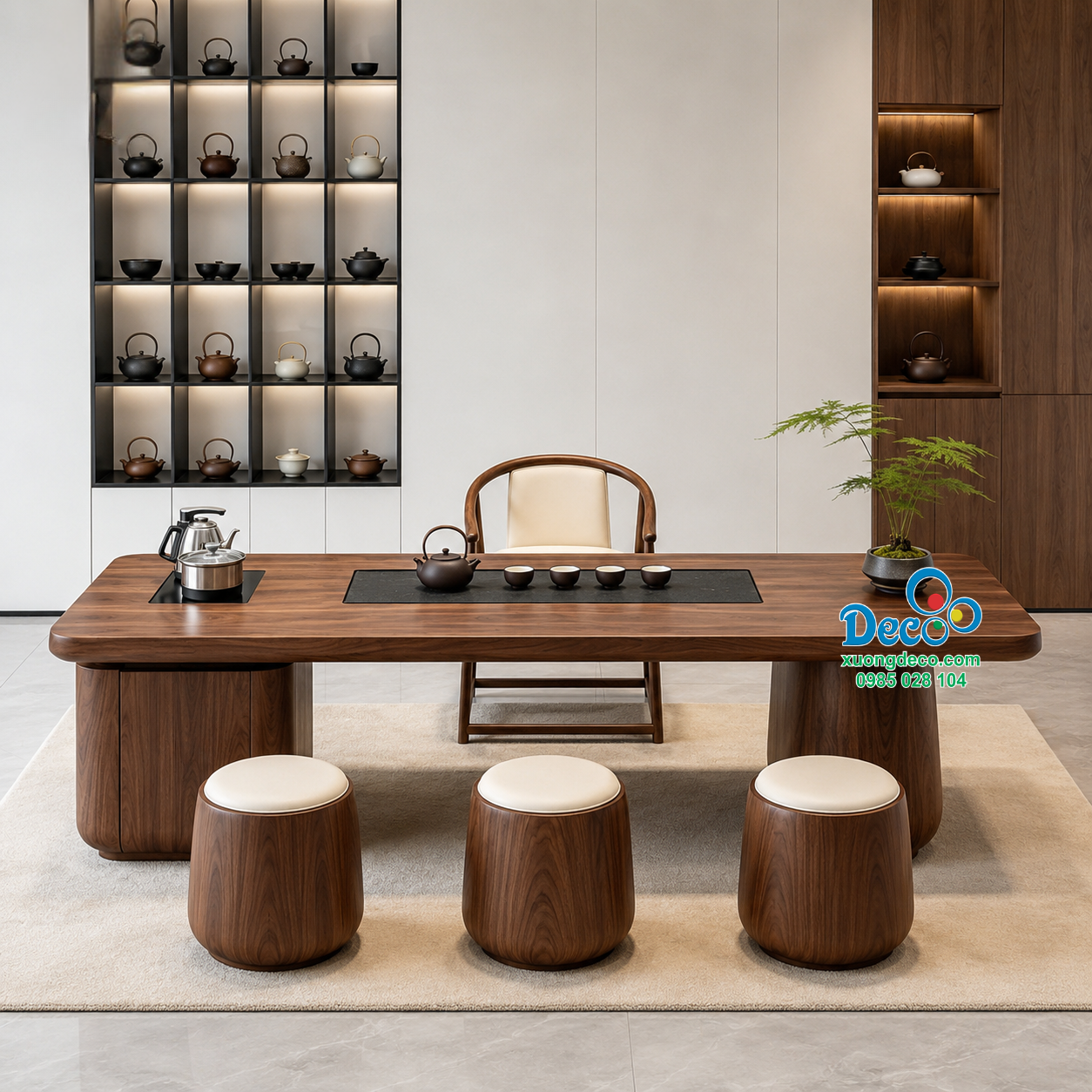 Bàn họp kết hợp bàn trà cao cấp Deco BHBT21