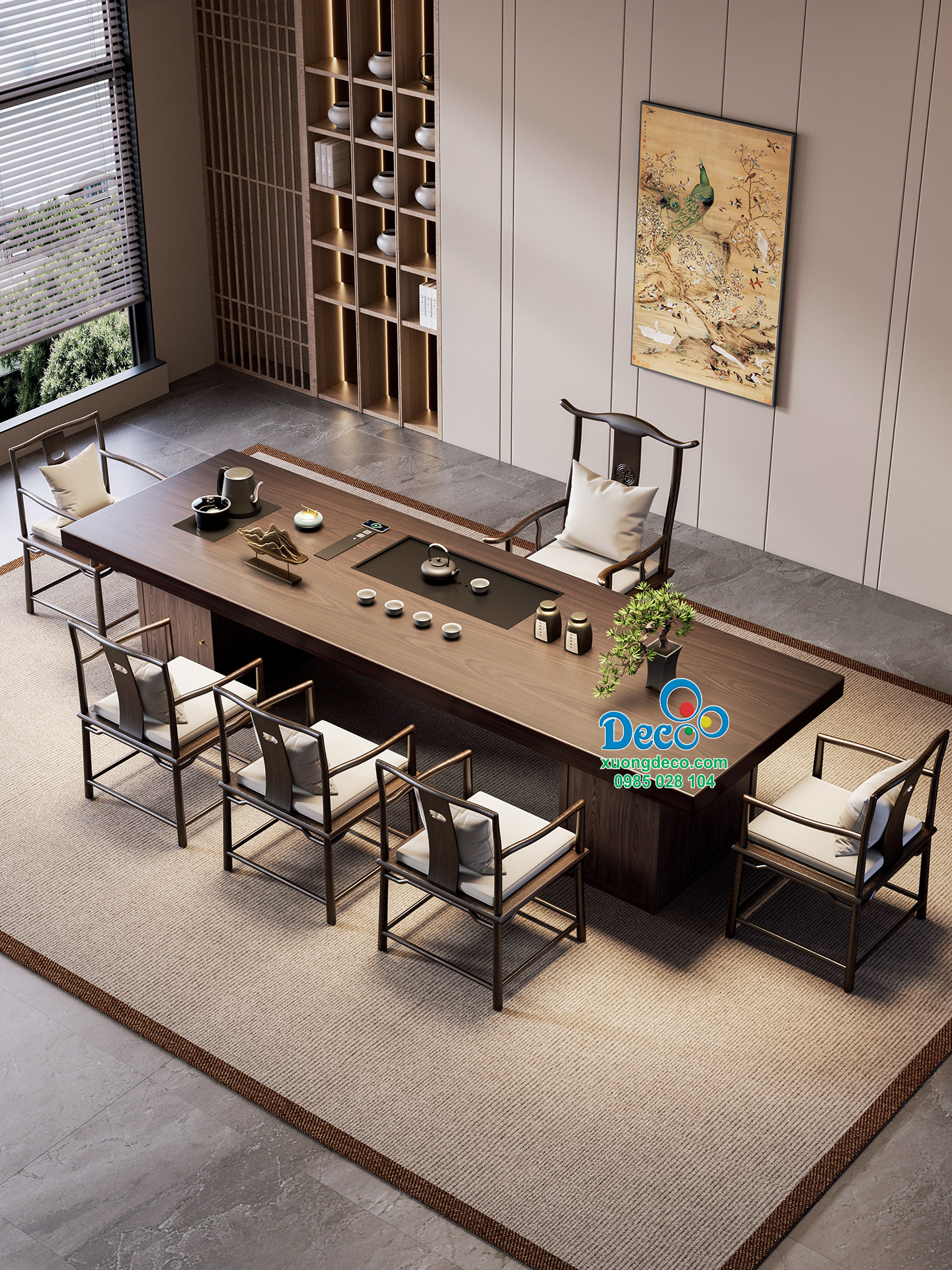 Bàn họp kết hợp bàn trà cao cấp Deco BHBT28