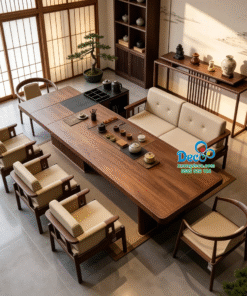 Bàn họp kết hợp bàn trà cao cấp cho sếp