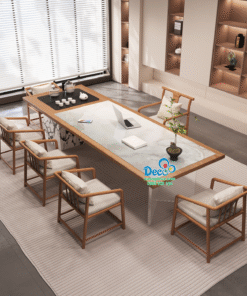 Bàn họp kết hợp bàn trà cao cấp hiện đại
