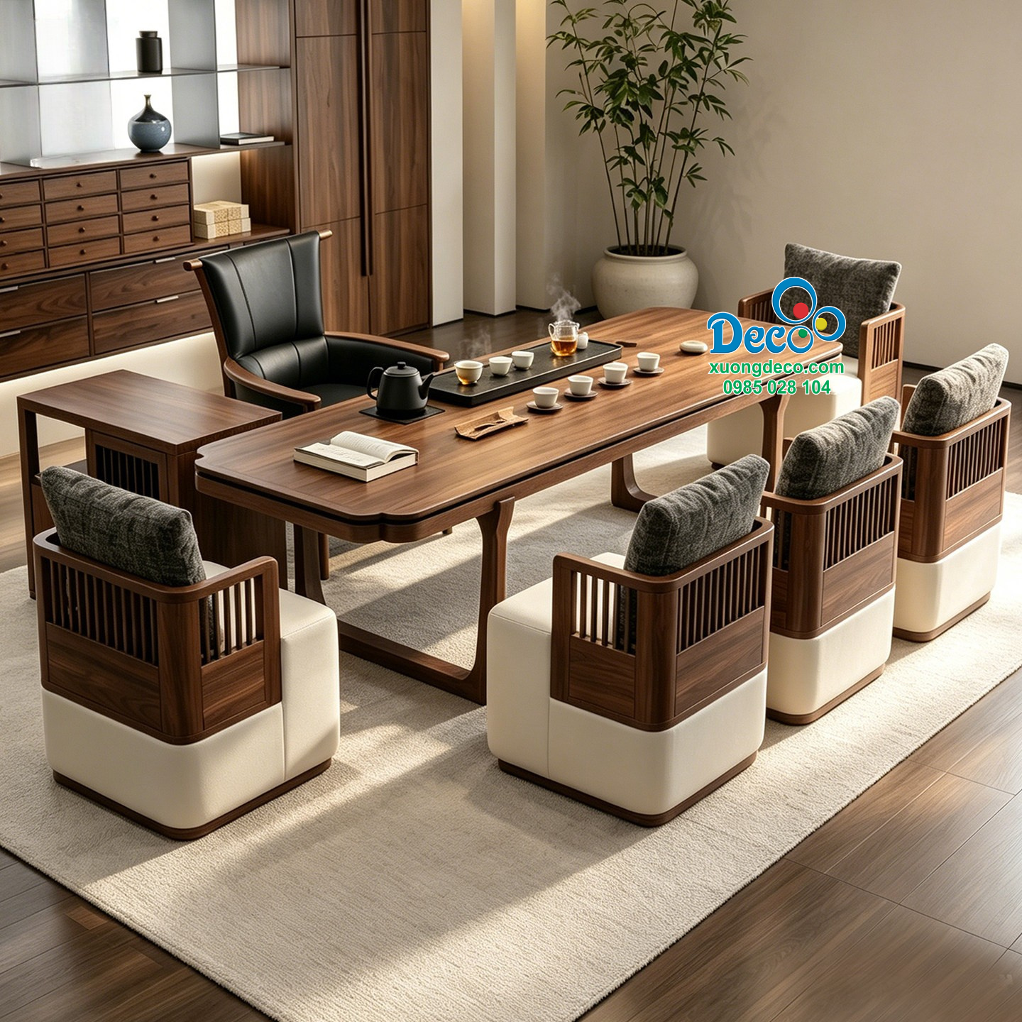 Bàn họp kết hợp bàn trà dành cho các sếp
