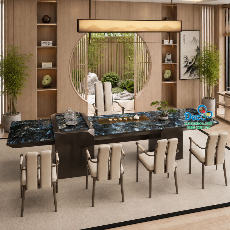 Bàn họp kết hợp bàn trà nội thất phòng sếp