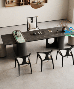 Bàn họp kết hợp bàn trà tích hợp khu vực trà