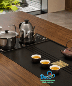 Bàn họp kết hợp bàn trà tích hợp khu vực trà