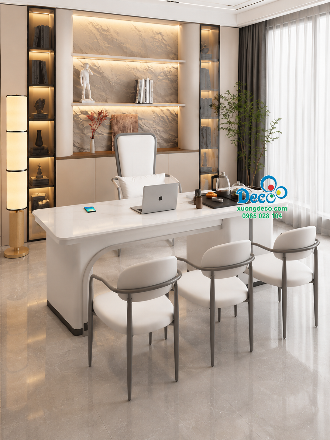 Bàn họp kết hợp bàn trà văn phòng lãnh đạo