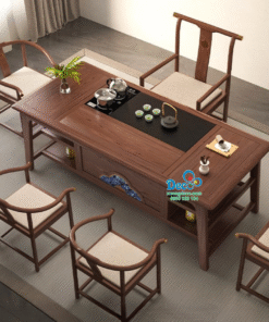 Bàn họp tích hợp khu vực trà đạo