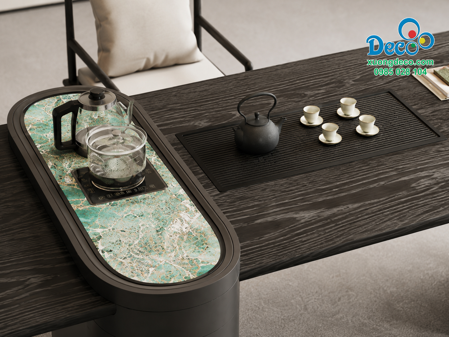 Bếp điện tích hợp vào mặt bàn