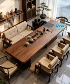 Mẫu bàn họp kết hợp bàn trà hiện đại