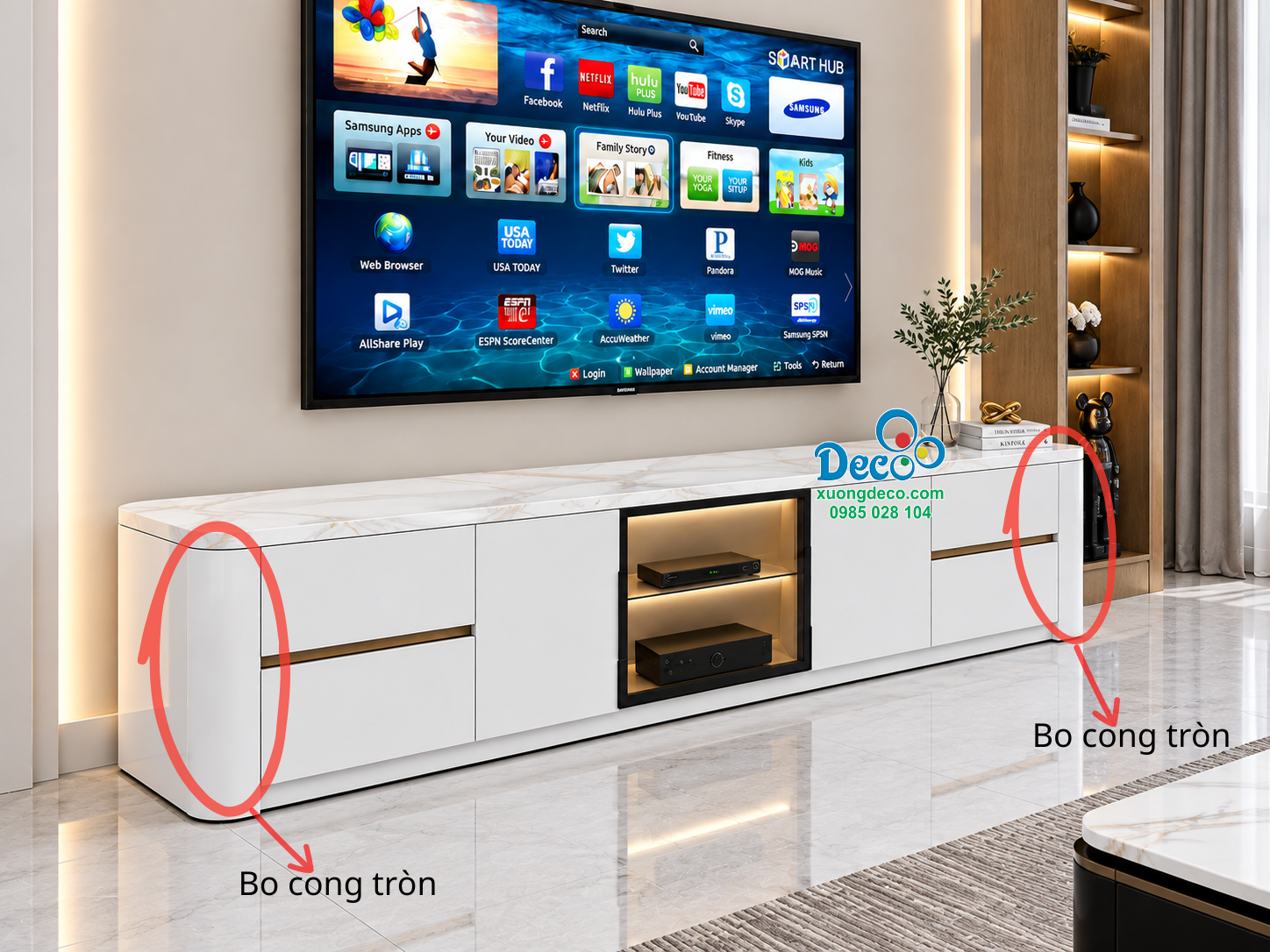 Thiết kế bo cong mềm mại an toàn
