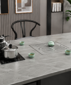Thiết kế tích hợp bếp trà vào mặt bàn