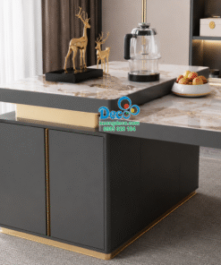 Thiết kế tích hợp bếp điện vào bàn họp kết hợp bàn trà
