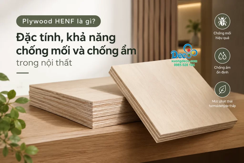 Plywood HENF ứng dụng trong nội thất thiết kế theo yêu cầu