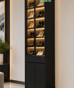 Tủ giày cánh kính cao cấp khung nhôm và kính cường lực