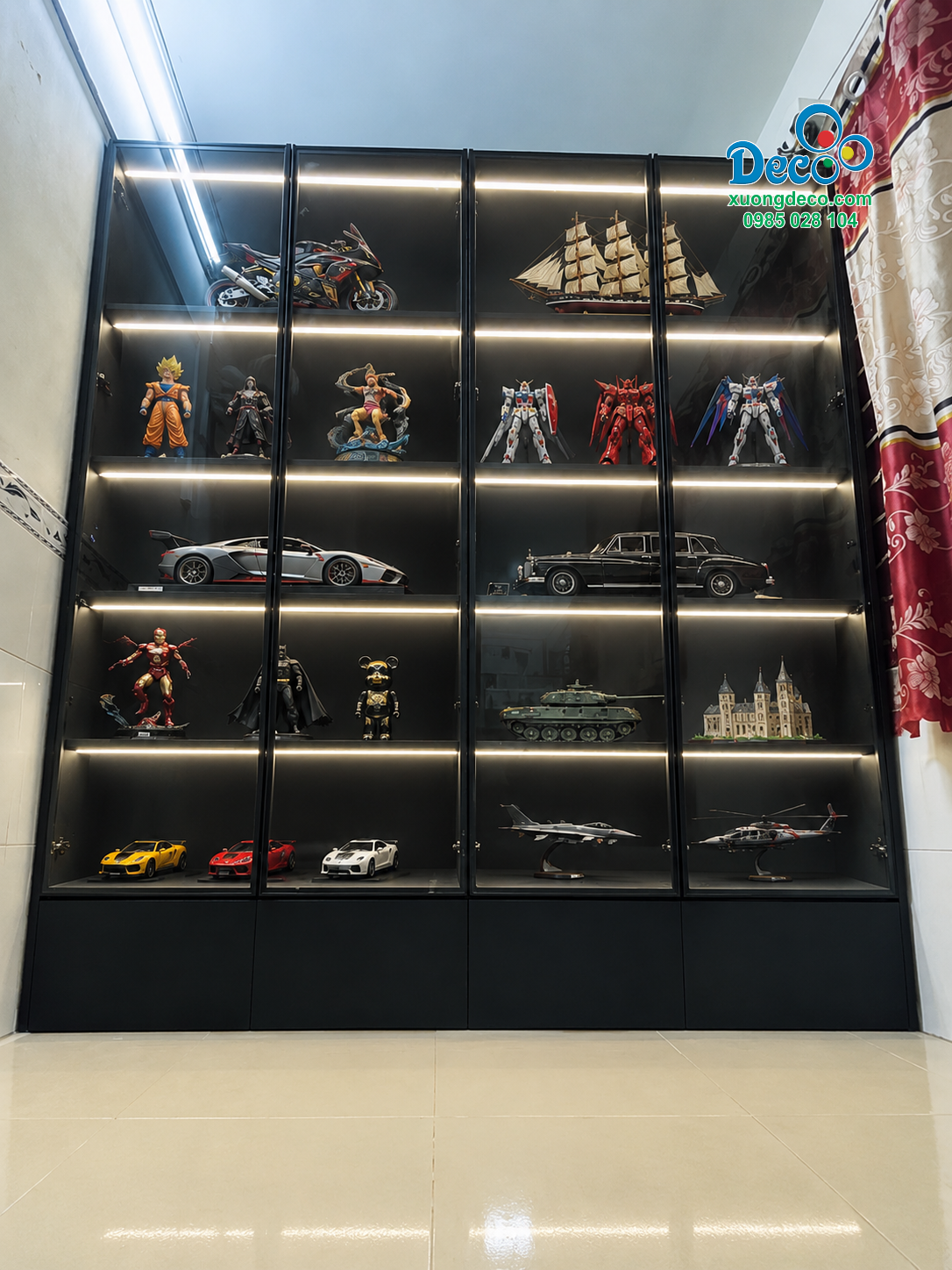 Tủ trưng bày lego thực tế tại nhà khách hàng
